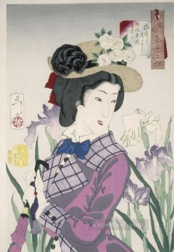日本 Painting - 明治時代の人妻 月岡芳年